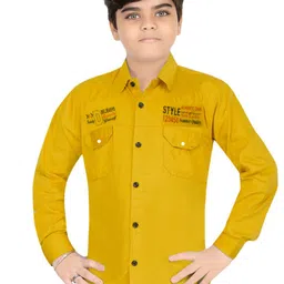 BAESD Boys Comfort Spread Collar Full Sleeves Chest Pocket Cotton Shirt-picture-22