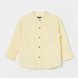 Juniors by Lifestyle Boys Mandarin Collar Textured Cotton Casual Shirt-picture-32