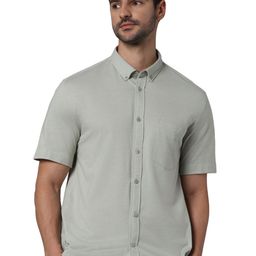 Celio Classic Fit Opaque Button-Down Collar Cotton Casual Shirt-image-38