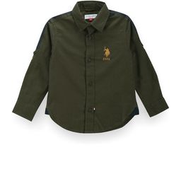 U.S. Polo Assn. Kids Boys Spread Collar Classic Opaque Casual Shirt-picture-18