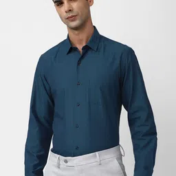 Peter England Slim Fit Micro Ditsy Printed Formal Shirt-picture-40