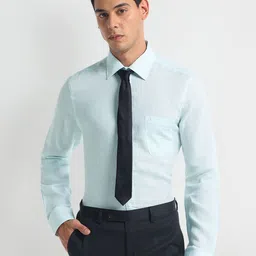 Arrow Spread Collar Slim Fit Opaque Cotton 1851 Formal Shirt-image-21