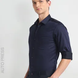 Arrow Checked Spread Collar Slim Fit Opaque Autopress Formal Shirt-image-45