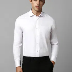 Louis Philippe Classic Fit Textured Pure Cotton Formal Shirt-image-53