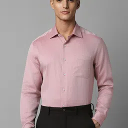 Louis Philippe Textured Cutaway Collar Classic Cotton Formal Shirt-picture-19