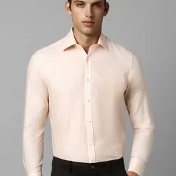 Louis Philippe Self Design Pure Cotton Formal Shirt-image-60