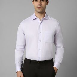 Louis Philippe Classic Fit Textured Pure Cotton Formal Shirt-picture-1
