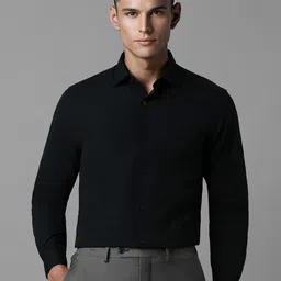 Louis Philippe Men Opaque Solid Full Sleeves Formal Shirt-picture-25