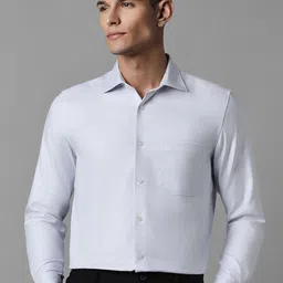 Louis Philippe Men Pure Cotton Textured Self Design Opaque Formal Shirt-image-33