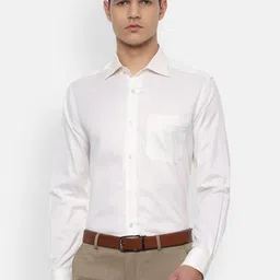Louis Philippe Men White Cotton Formal Shirt-picture-36