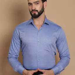 TAG 7 Straight Fit Spread Collar Long Sleeves Oxford Weave Pure Cotton Formal Shirt-image-51