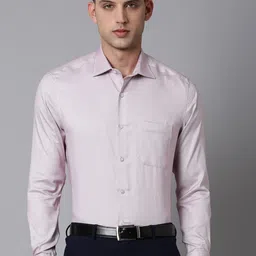 Louis Philippe Classic Spread Collar Long Sleeves Cotton Formal Shirt-picture-17