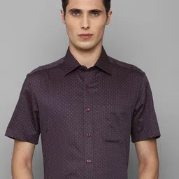 Louis Philippe Men Purple Printed Pure Cotton Formal Shirt-picture-56