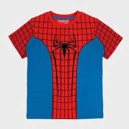 BonOrganik Boys Blue Spider Man Printed T-shirt-picture-13