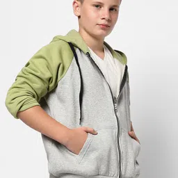 Instafab Boys Hooded Front-Open Cotton Sweatshirt-picture-47