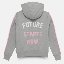 mackly Girls Typography Printed Hooded Pullover Sweatshirt-picture-3