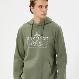 Koton Graphic Printed Hooded Pullover Sweatshirt-picture-40