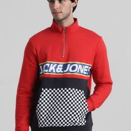 Jack & Jones Colourblocked Mock Collar Pullover Sweatshirt-picture-10