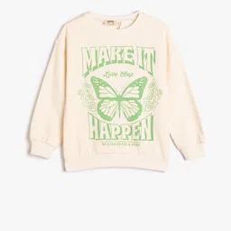 Koton Girls Typography Printed Sweatshirt-picture-32