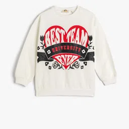Koton Girls Typography Printed Pullover-picture-31