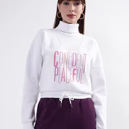 ELLE Women White Printed Cotton Sweatshirt-picture-10