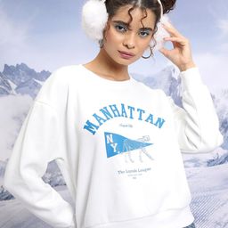 Tokyo Talkies White Typography Printed Sweatshirt-picture-22