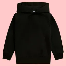 NUSYL Girls Typography Printed Hooded Long Sleeves Fleece Pullover-picture-10