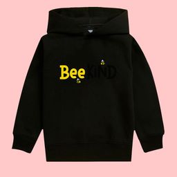 NUSYL Girls Typography Printed Hooded Fleece Sweatshirt-picture-39