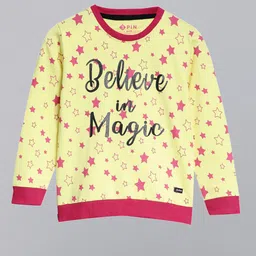 3PIN Girls Yellow & Pink Printed Cotton Sweatshirt-picture-42