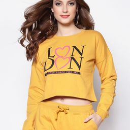 Sera Women Yellow Printed Sweatshirt-picture-32