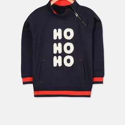 Cherry Crumble Unisex Kids Navy Blue Printed Sweatshirt-picture-19