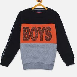 Crimsoune Club Boys Colourblocked Cotton Sweatshirt-image-15