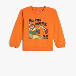 Koton Boys Printed Pure Cotton Pullover Sweatshirt-picture-18