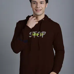 Friskers Typography Printed Fleece Hooded Pullover Sweatshirt-picture-31
