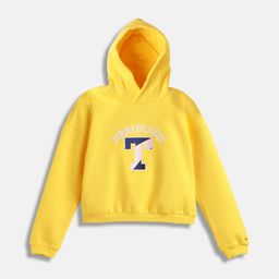 Tommy Hilfiger Girls Typography Printed Hooded Pullover-picture-26