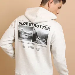 HIGHLANDER Graphic Printed Hooded Relaxed Fit Drop Shoulder Sleeves Pullover Sweatshirt-image-99