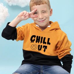 Instafab Boys Typography Printed Hooded Cotton Sweatshirt-picture-44