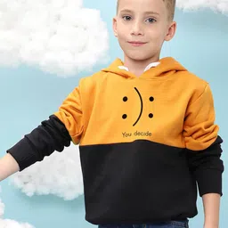 Instafab Boys Colourblocked Hooded Cotton Pullover Sweatshirt-picture-30