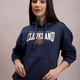 Tokyo Talkies Typography Printed Hooded Pullover image 1