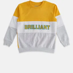 Pantaloons Junior Boys Yellow Printed Sweatshirt-picture-53