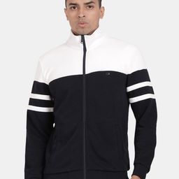 t-base Colourblocked Mock Collar Front-Open Sweatshirt-picture-20