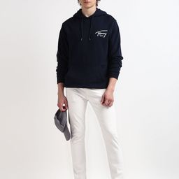 Tommy Hilfiger Logo Printed Hooded Pullover Sweatshirt-picture-36