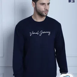 mack jonney VIMAL JONNEY Pack Of 2 Typography Printed Fleece Sweatshirt image 1