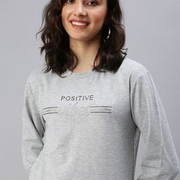 SHOWOFF Women Grey Printed Sweatshirt-image-97