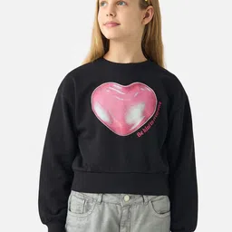 Juniors by Babyshop Girls Printed Cotton Sweatshirt-image-87
