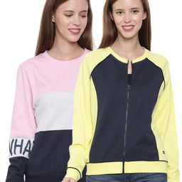 3PIN Women Pink & Yellow Sweatshirt-picture-24