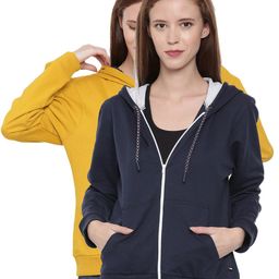 3PIN Women Navy Blue & Yellow Printed Sweatshirt Set Of 2-picture-11
