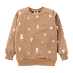 TONYBOY Boys Brown Printed Cotton Sweatshirt-image-35