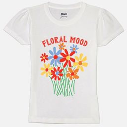 Mast & Harbour Girls White & Red Graphic Printed Cotton T-shirt-picture-39