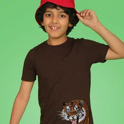 NUSYL Boys Animal Graphic Printed Round Neck T-shirt-picture-19